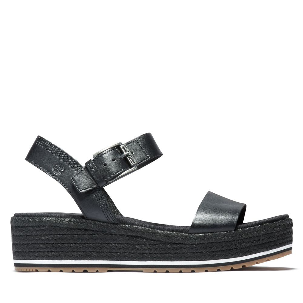 Sandalias Timberland Mujer Santorini Sun Ankle Strap Negras - Chile CAT-947062